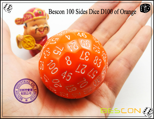 Bescon 100 Sides Dice D100 of Orange-3
