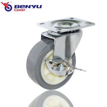 Light Duty Swivel Caster with Side Brake