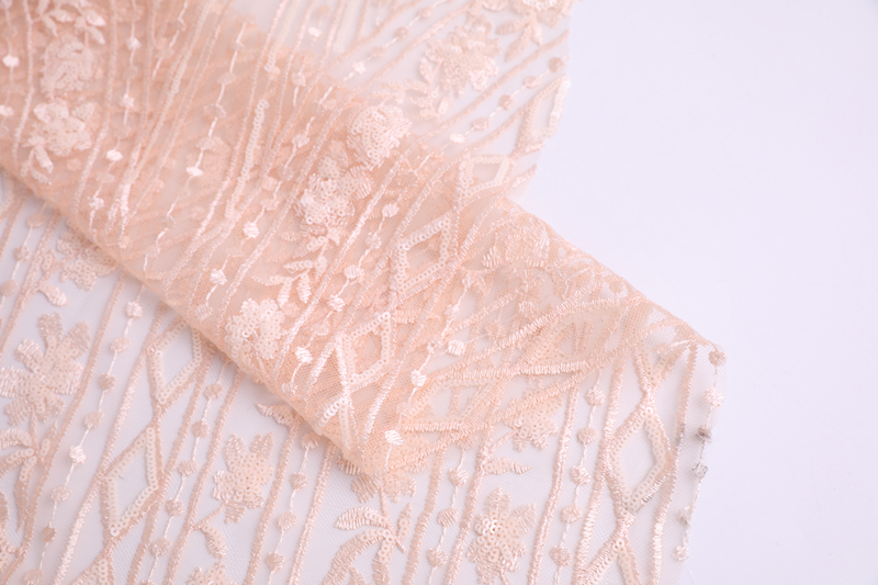 Tulle Sequin Embroidery Fabric