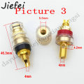 2pcs Long Binding Post adapter Crystal Shell Speaker Amplifier Audio Plug Match 4mm Banana Plug Terminals