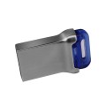 Portable blue-cap metal USB flash drive