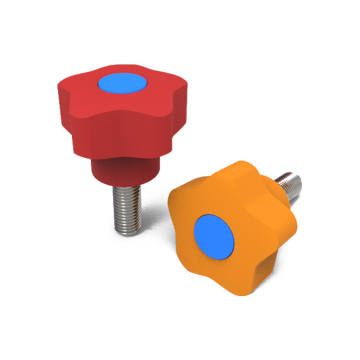 Five Star Thumb Screw Male Lobe Knob M8 M10