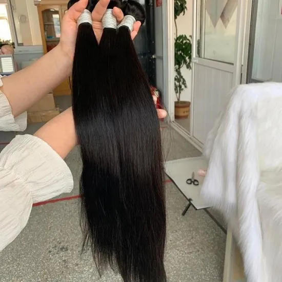 Wholesale Raw Brazilian Virgin Human Hair Vendors Cuticle Aligned 100% Virgin Hair Bundles Bone Straight Human Hair Extension