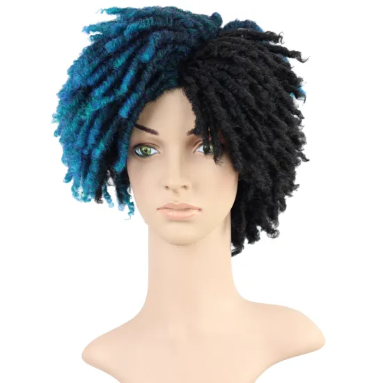 wholesale XUCHANG factory afro curly crochet hair soft dreadlock wigs twist synthetic braiding hair extensions for black women