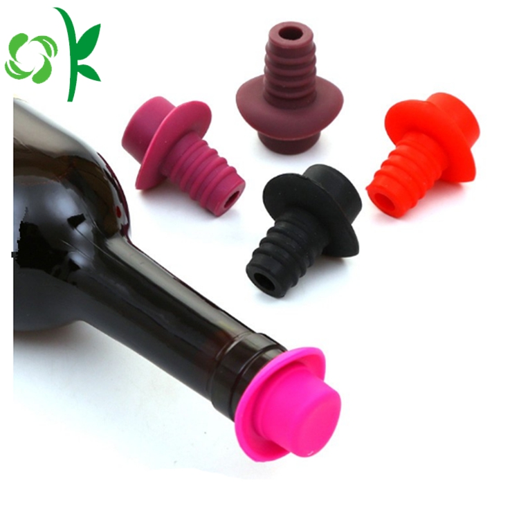 Personalized Silicone Screw Cap Bottle Stopper for Bar