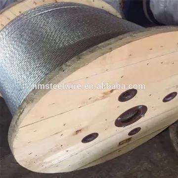 Hengming brand 45mm 1x19 galvanized steel wire rope