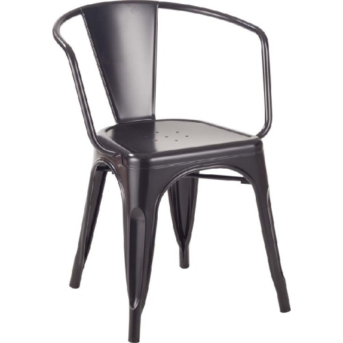 Tolix Side Dining Room Metal Chair With Arm