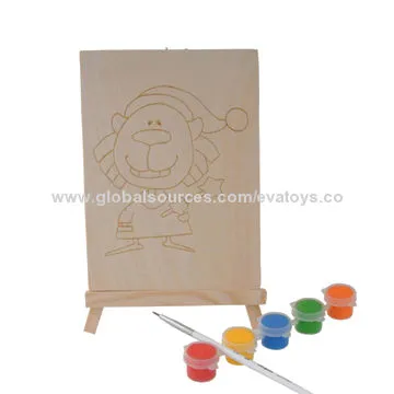 2014 new kid's popular wooden painted puzzle DIY toy