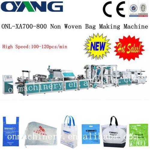 Plc Pp Non Woven D-cut / T Shirt / Carry Bag Making Machine , 40-120pcs/min