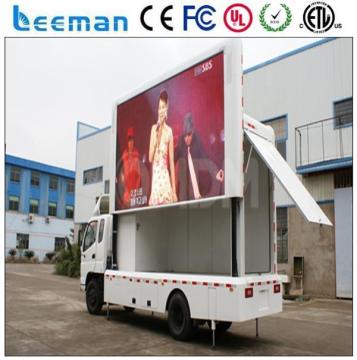 double side full color led display sign power bank Leeman P10 mobile led advertising vehicle