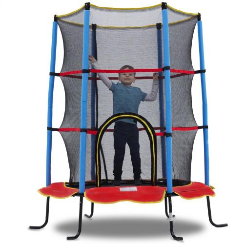SkyBound 55 Inch trampoline with enclousure net red