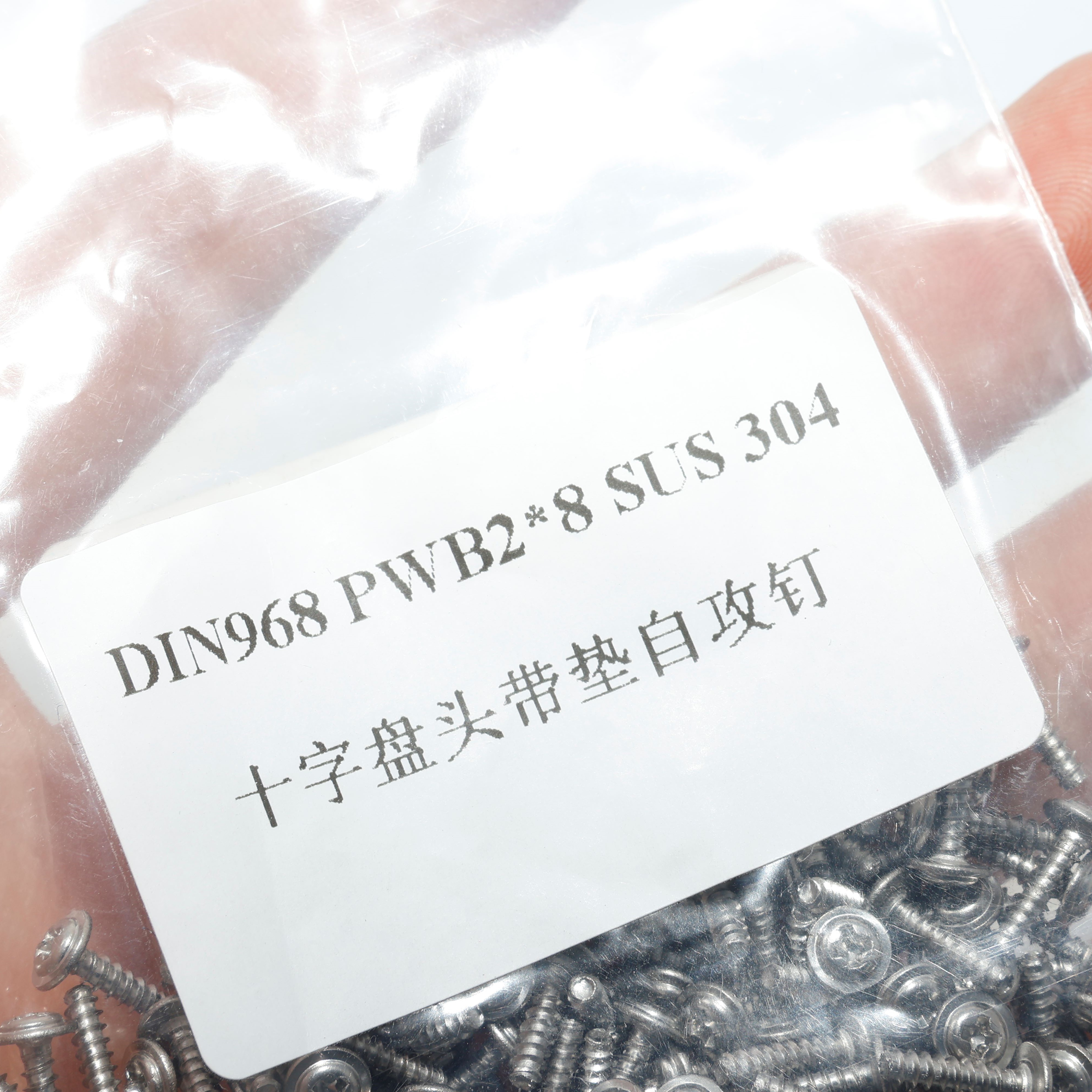 DIN968 PWB2*8 SUS 304 Cross Head Tapping Vint с стиральной машиной