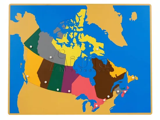 Montessori equipments- Geography Canada Puzzle Map montessori teaching materials