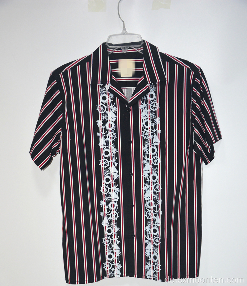 Urlaub Design Casual Color Stripe Print Shirts