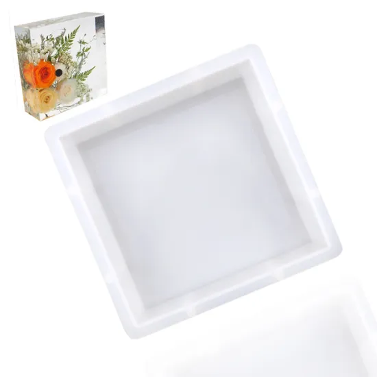 DIY Resin Crystal Glue Dripping Mold: 1123 Square Design - Perfect for Creative Mirror Decorations