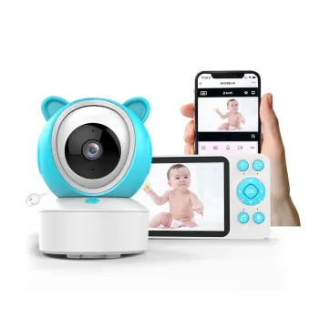 5 Inch Baby Monitor with Mobile App Control, Cry & Motion Detection, 2-Way Audio & Night Vision