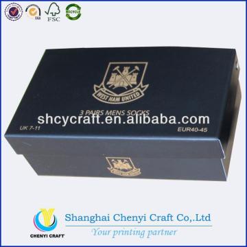 black foldable shoe box with golden color printing