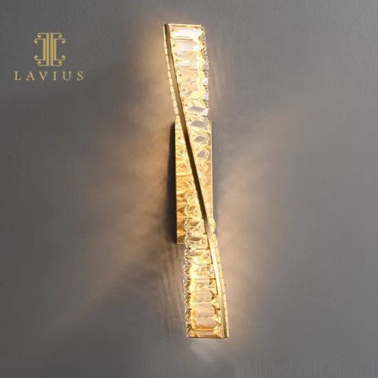 Crystal wall lamp for hotel corridor