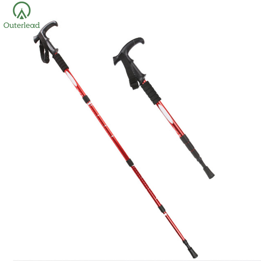 Aluminum Alloy Walking Hiking Cane Trekking Poles