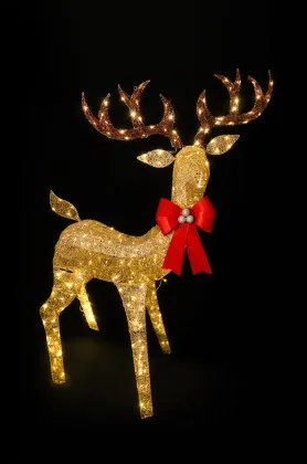 Chrimas Outdoor LED Twinkle Champagne Giant Reindeer Lights