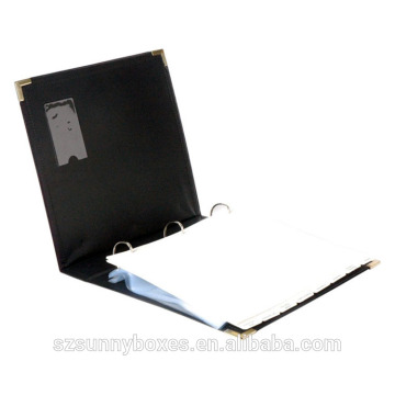 Wholesale A4 Foam Padded PU Leather Bound Folder With 2 Inch 3 Ring Binders