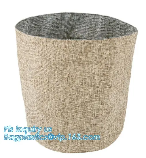 canvas foldable laundry basket with handle, Foldable Cotton Storage Basket, Flax Bin linen storage bag good quality hot sale lau