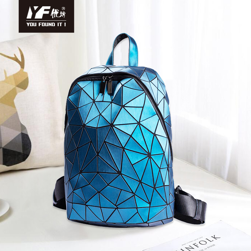 Custom Twinkle School Taschen Kinder spiegelnde Oberflächen Rucksack Mode Geometrischer Schülerrucksack mit großer Kapazität Geometr