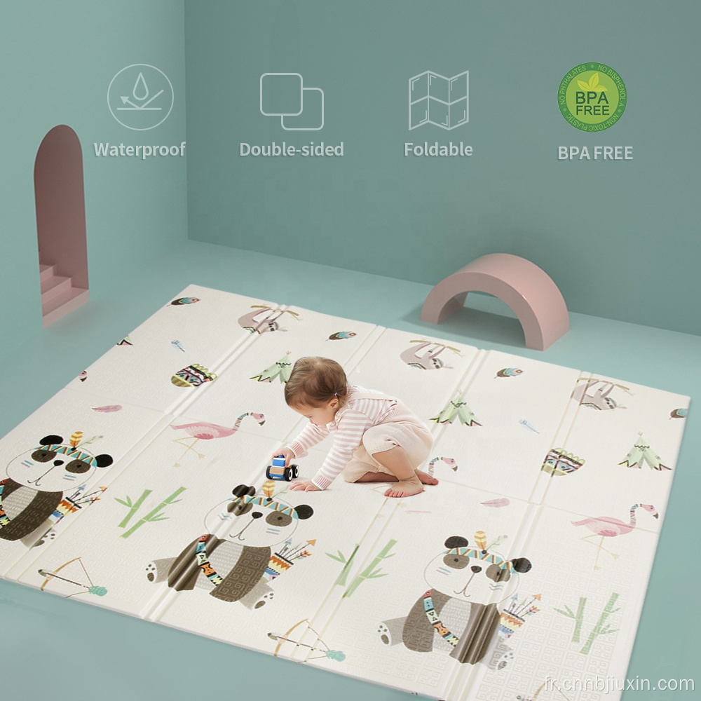 Grand tapis de jeu pour bébé en mousse XPE respectueuse de l'environnement