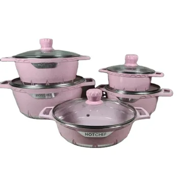10pcs Non-Stick Marble Cookware Set - Good Selling Aluminium Pot Set
