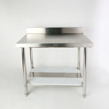 Mesa de padaria de cozinha comercial personalizada de aço inoxidável