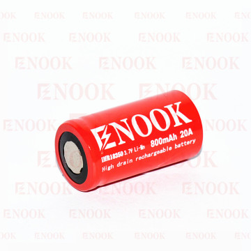 Enook 18350 plana de 3.7V batería superior