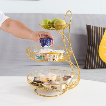 net fruitmand met drie niveaus