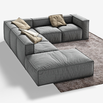 Modern Fabric Upholstered Sectional Sofa for Living Room Designs
