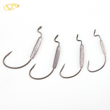  SUPERIORFISHING Crank Jig Lead Head Hook for Soft Bait Worm Lure