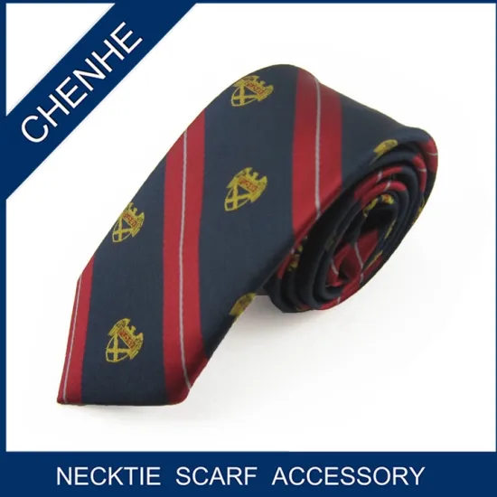 Low Moq 100 pcs custom made polyester woven logo necktie