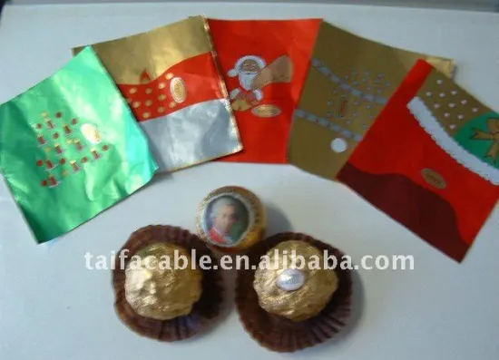 chocolate packing aluminum foil