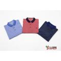 Masculino maciço melange PK com impressão polo