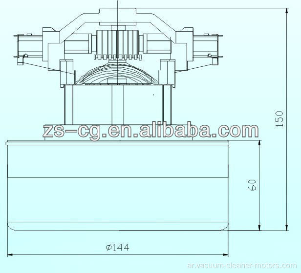 Domel Duoble Stage Dry Motor للمكنسة الكهربائية