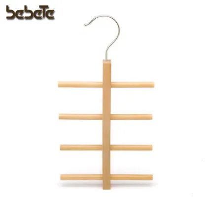 Wooden Shoe Hanger with 4 Hooks