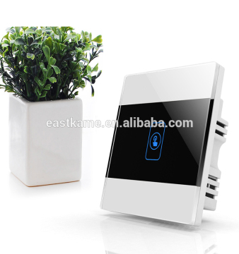 1Gang Crystal Glass Panel White Touch Smart Home Switch