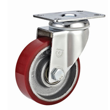 Medium Duty PU Caster, Swivel PU Iron Core, Hot Sale