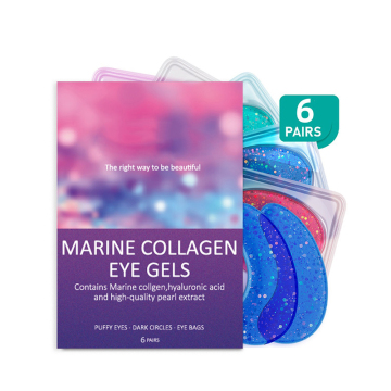 OEM Factory Wholesale Organic Eye Mask Patches with Marine Collagen for Dark Circles and Eye Bags