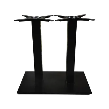 Cast Iron Double Column Table Base with Adjustable Feet
