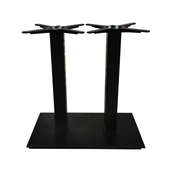 Cast Iron Double Column Table Base with Adjustable Feet