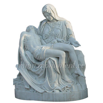 Marble Pieta statues