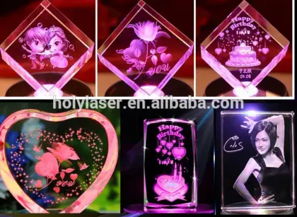 Mini 3D crystal laser inner making stamp photo machines 2K 4K