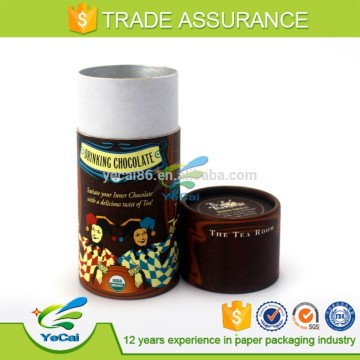 Tubos de papel de embalaje de chocolate de la venta caliente forrados con papel de aluminio