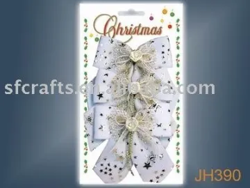 christmas handmade ribbon bow,decorative butterfly bow