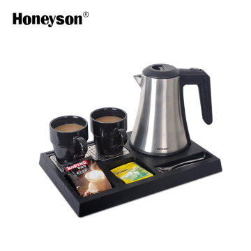 Honeyson Hotel Electric Tea Kettle and Tray Set