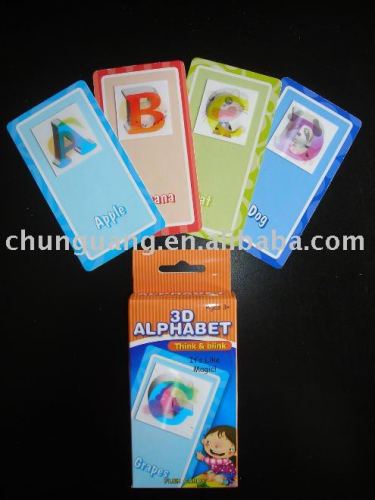 3D Alphabet customized logo cartoon playing cards